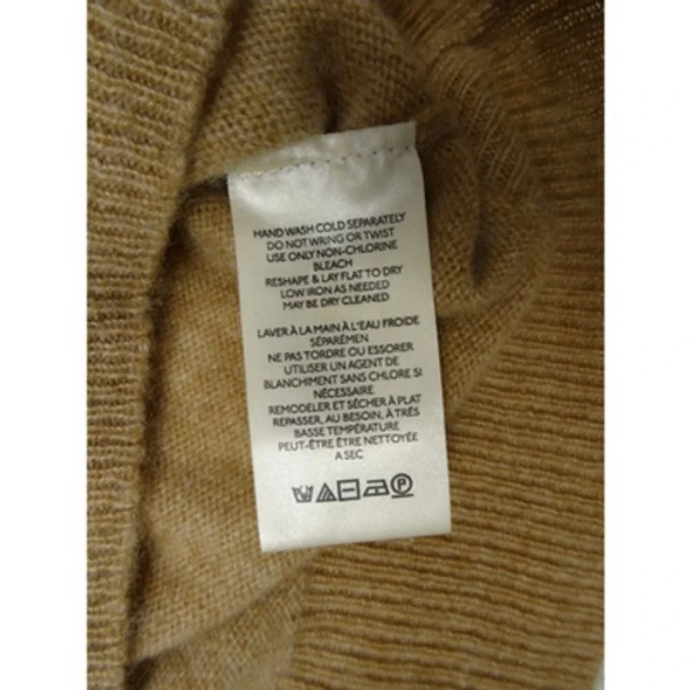 Free People Sweater Womens Size Medium Brown‎ Pullover 100% Cashmere Long Sleeve